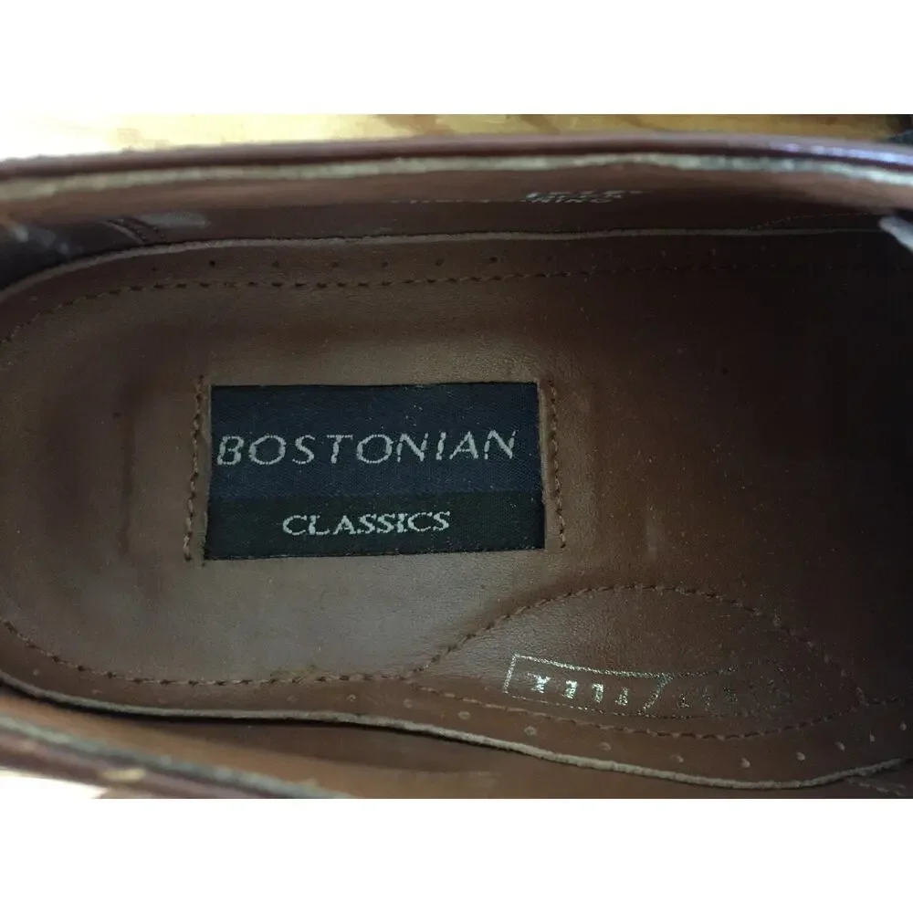 Bostonian Classics Brown Leather Sole Mens Oxford Lace Up Dress Shoes 8.5M 42